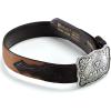 ARIAT Boy’s Rectangle Rope Edge Shield Buckle Embossed Belt (Little Kids/Big Kids)(Brown)