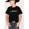 ARIAT Boys Viva Mexico Independent SMU T-Shirt(Black)
