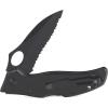 ARIAT Engraved Shield Text Logo Serrated Blade Folding Knife, Black, 3″ Blade (Medium)(Black)