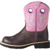 ARIAT Fatbaby Cowgirl Girls ToddlerYouth Boot(Dark Peanut/Golden Pink)