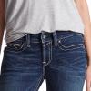 ARIAT Female R.E.A.L. Mid Rise Stretch Icon Stackable Straight Leg Jean(Ocean)