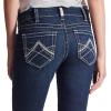 ARIAT Female R.E.A.L. Mid Rise Stretch Icon Stackable Straight Leg Jean(Ocean)
