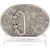 ARIAT Floral Oval Belt Buckle – Silver and Gold Western Cowboy Belt Buckle