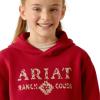 ARIAT Girls’ Ranch Goods Hoodie(Rio Red)