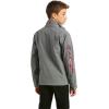 ARIAT Kids’ Logo 2.0 Softshell Jacket(Charcoal/Americana)