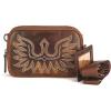 ARIAT Ladies Casanova Collection Belt Bag with Adjustable and Removable Nylon Strap(Brown)