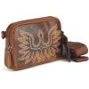ARIAT Ladies Casanova Collection Belt Bag with Adjustable and Removable Nylon Strap(Brown)