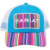 ARIAT Ladies Snap Back Striped Hat, Multicolored
