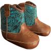 ARIAT Lil’ Stompers Infant Unisex Western Boots(Turquoise/Brown (Round Up))