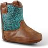 ARIAT Lil’ Stompers Infant Unisex Western Boots(Turquoise/Brown (Round Up))