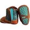 ARIAT Lil’ Stompers Infant Unisex Western Boots(Turquoise/Brown (Round Up))