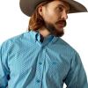 ARIAT Male Team Logo Twill Classic Fit Shirt Sea Scape USA 3X-Large(Blue)