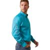 ARIAT Male Team Logo Twill Classic Fit Shirt Sea Scape USA 3X-Large(Blue Bird)