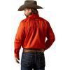 ARIAT Male Team Logo Twill Classic Fit Shirt Sea Scape USA 3X-Large(Dark Orange/White)