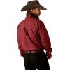 ARIAT Male Team Logo Twill Classic Fit Shirt Sea Scape USA 3X-Large(Dark Red)