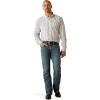 ARIAT Male Team Logo Twill Classic Fit Shirt Sea Scape USA 3X-Large(Light Grey)