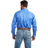 ARIAT Male Team Logo Twill Classic Fit Shirt Sea Scape USA 3X-Large(Reykjavic Blue/Ginger Bread Southwest)