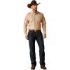 ARIAT Male Team Logo Twill Classic Fit Shirt Sea Scape USA 3X-Large(Tan)