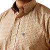 ARIAT Male Team Logo Twill Classic Fit Shirt Sea Scape USA 3X-Large(Tan)