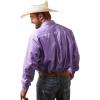 ARIAT Male Team Logo Twill Classic Fit Shirt Sea Scape USA 3X-Large(Violet Tulip)