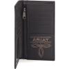 ARIAT Men’s Black Leather Bifold Wallet with Embossed Logo