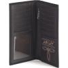 ARIAT Men’s Black Leather Bifold Wallet with Embossed Logo
