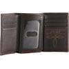 ARIAT Men’s Brown Leather Trifold Wallet with Mexico Flag Logo