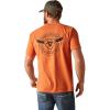 ARIAT Men’s Buckaroo T-Shirt, Buckhorn(Adobe Heather/8 Sec)