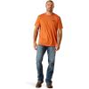 ARIAT Men’s Buckaroo T-Shirt, Buckhorn(Adobe Heather/Rattler Skull)