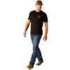 ARIAT Men’s Buckaroo T-Shirt, Buckhorn(Black/Farm Fields)