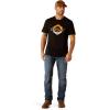 ARIAT Men’s Buckaroo T-Shirt, Buckhorn(Black/Hexstatic)