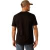 ARIAT Men’s Buckaroo T-Shirt, Buckhorn(Black/Hexstatic)