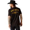 ARIAT Men’s Buckaroo T-Shirt, Buckhorn(Black/Usa Workwear)