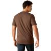 ARIAT Men’s Buckaroo T-Shirt, Buckhorn(Brown Heather/Logo Sw Landscape)