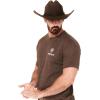 ARIAT Men’s Buckaroo T-Shirt, Buckhorn(Brown Heather/Outline Circle)