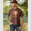 ARIAT Men’s Buckaroo T-Shirt, Buckhorn(Brown Heather/Rope Lockup)