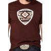 ARIAT Men’s Buckaroo T-Shirt, Buckhorn(Burgundy)