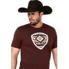 ARIAT Men’s Buckaroo T-Shirt, Buckhorn(Burgundy)