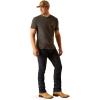 ARIAT Men’s Buckaroo T-Shirt, Buckhorn(Charcoal Heather/Desert Modern)