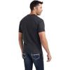 ARIAT Men’s Buckaroo T-Shirt, Buckhorn(Charcoal Heather/Rope Oval)