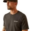 ARIAT Men’s Buckaroo T-Shirt, Buckhorn(Charcoal Heather/Roundabout)
