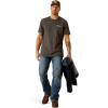 ARIAT Men’s Buckaroo T-Shirt, Buckhorn(Charcoal Heather/Roundabout)