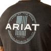 ARIAT Men’s Buckaroo T-Shirt, Buckhorn(Charcoal Heather/Roundabout)