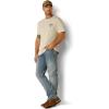 ARIAT Men’s Buckaroo T-Shirt, Buckhorn(Charcoal Heather/Sol Arch)