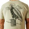 ARIAT Men’s Buckaroo T-Shirt, Buckhorn(Desert Sage Heather/Eagle Flag)