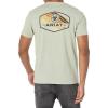 ARIAT Men’s Buckaroo T-Shirt, Buckhorn(Desert Sage Heather/Retro Hex Stripe)
