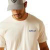 ARIAT Men’s Buckaroo T-Shirt, Buckhorn(Off White/Logo)