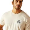 ARIAT Men’s Buckaroo T-Shirt, Buckhorn(Off White/Sedona Peaks)