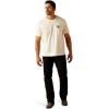 ARIAT Men’s Buckaroo T-Shirt, Buckhorn(Off White/Sedona Peaks)