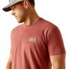 ARIAT Men’s Buckaroo T-Shirt, Buckhorn(Red Clay Heather/Sw Elements)
